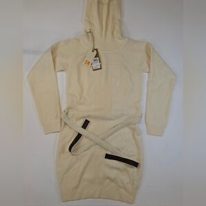 Boss Orange by Hugo Boss Womens Hoodie Knit Sweater NWT XS Beige Retail $250